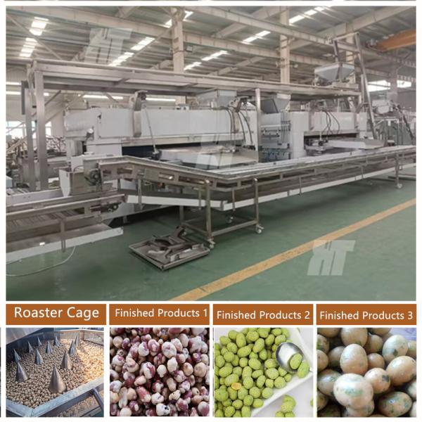 Flat Rotary Small Peanut Roaster Machine 3kw Coated Chestnut Roasting Machine