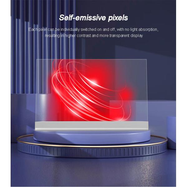 Interactive Touchscreen Transparent OLED Display For Retail And Business