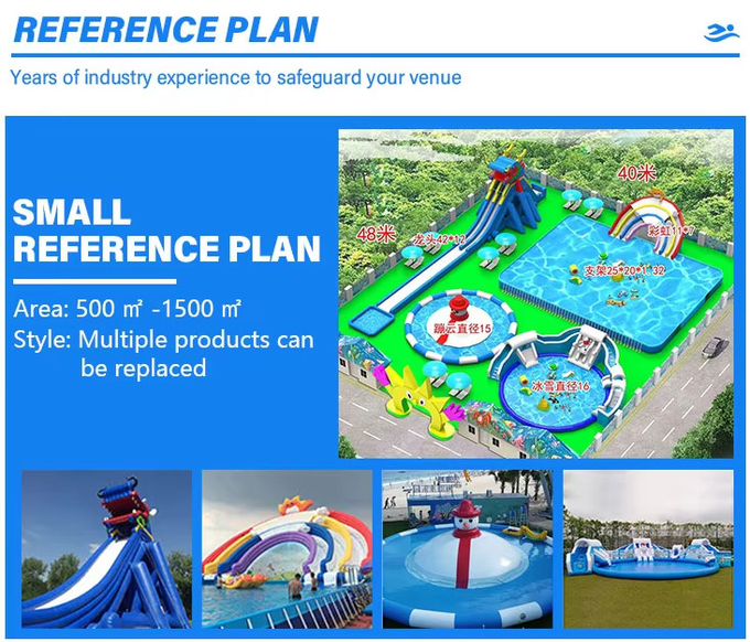 Customizable 45x58m INFLATABLE WATER PARK for Your Water Park Business