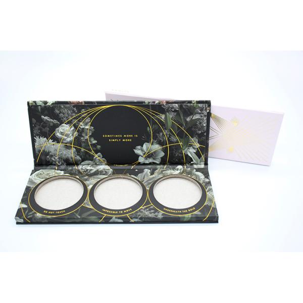 Magnet Closure Empty Blush Palette 36mm 3 Pan Palette For Cosmetics