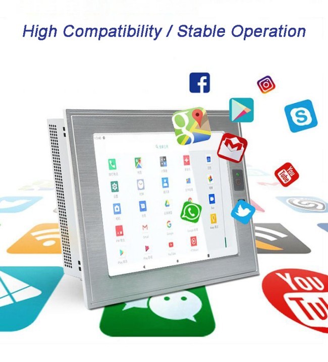10.1 inch Custom IP65 IP67 1000 Nits Embedded Pc Win 10 All in One Fanless Embedded Touchscreen industrial all-in-one computers