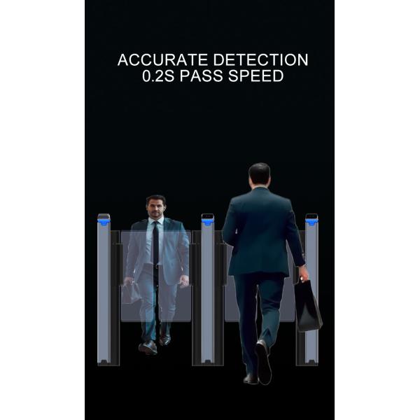 Gym Speed Gate Turnstile Security Access Control Swing Glass Turnstile with 0.5s Unlock Time