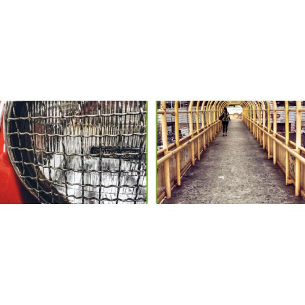 Woven Type Crimped 0.8mm Decorative Metal Mesh Screen 6meter Length