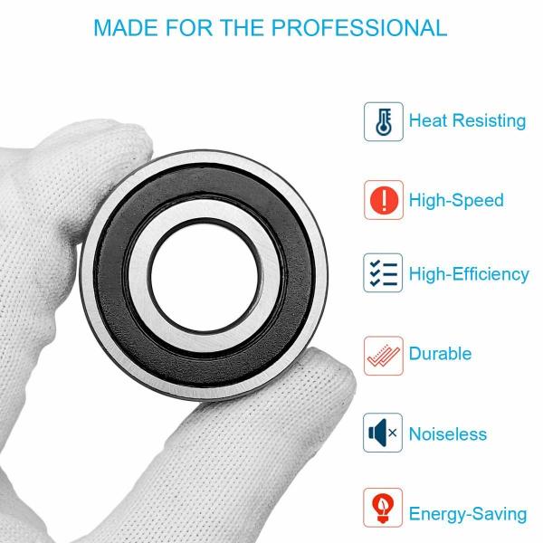 6002 Rubber Sealed Single Row Ball Bearings ABEC-3 Tolerance P6 Precision