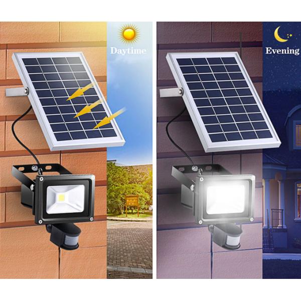 High Lumen COB Solar LED Flood Lights Motion Sensor CE ROHS Certification