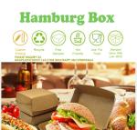 Paper Burger Box, Corrugated Hamburg Box 300gsm Paper Fast Food Disposable