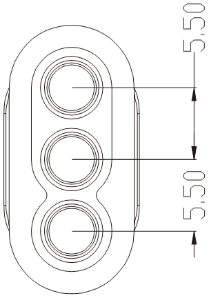 Power Battery TX60-3 Elbow Plug Male And Female 3 Pin Connector With Sheath