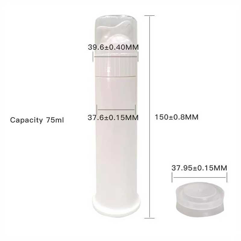 China 75ml Travel-Friendly PP Plastic Toothpaste Pump Bottle Custom Logo wholesale