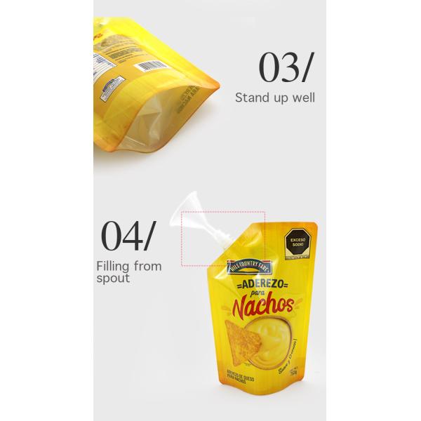 250ml 750ml Spouted Liquid Stand Up Pouches LDPE Peanut Butter Squeeze