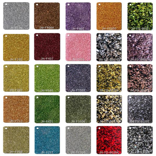 3-15mm Thick Glitter Acrylic Sheets 40x24 Inch Red Brown Plexiglass Plastic Custom