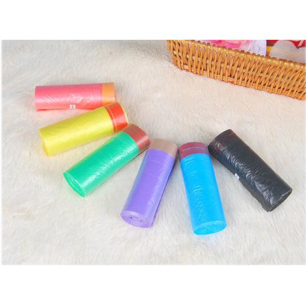 Transparent Drawstring Garbage Bags Flat Type Compostable Cornstarch Material