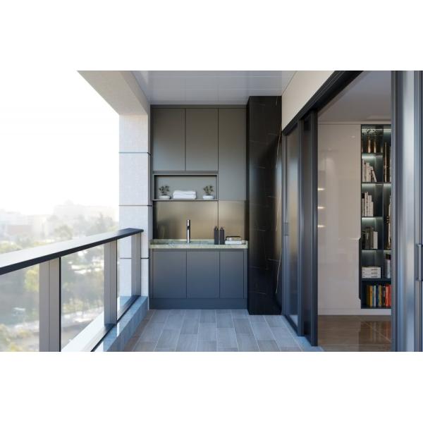 Stainless Steel Balcony Storage Cabinet Dedicated Cleaning Area Non Formaldehyde