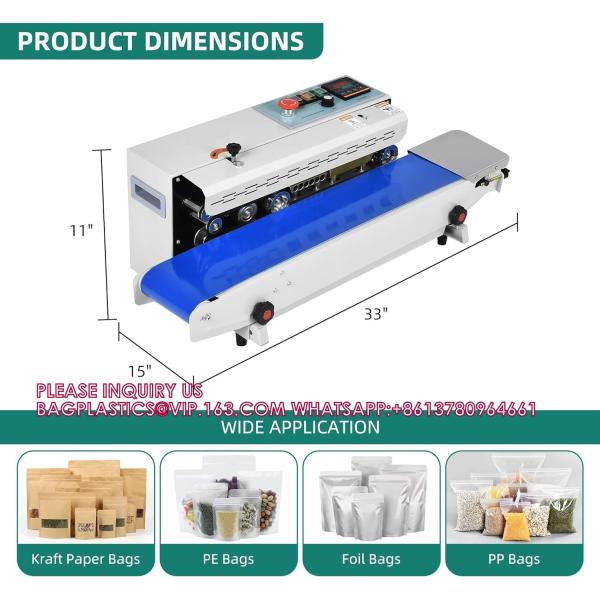 Continuous Band Sealer, Automatic Band Sealer With Digital Temperature Control, (Vertical)
