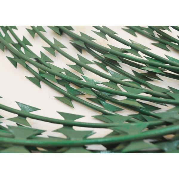Stainless Steel Razor Barbed Wire 10mm Length PVC Coating