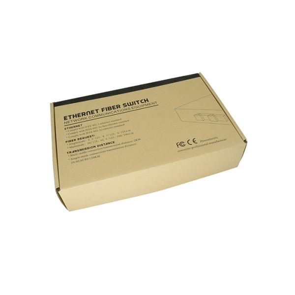 8 Ethernet Fiber Optic Media Converter Simplex SC Port Black Color