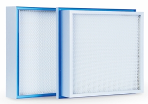 Flat Type Green Bag Air Filters With Double Sided Metal Mesh Folding