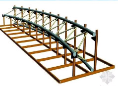 TUV Prefabricated Tubular Steel Truss 1-4m Length Customized For Pedestrian Bridge