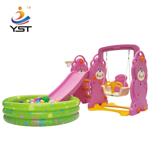 Elephant Plastic Kids Swing Slide Improve Children Intelligence Oem Service