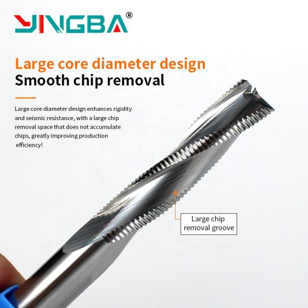 YingBa Solid Carbide Three Flute Rough End Mill for Wood Key Hole Opener Online Wholesale Supplier Rough Milling Cutter
