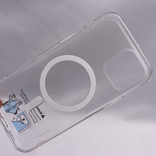 Transparent FCC Qi 4mm Induction Magnetic Phone Case For IPhone12