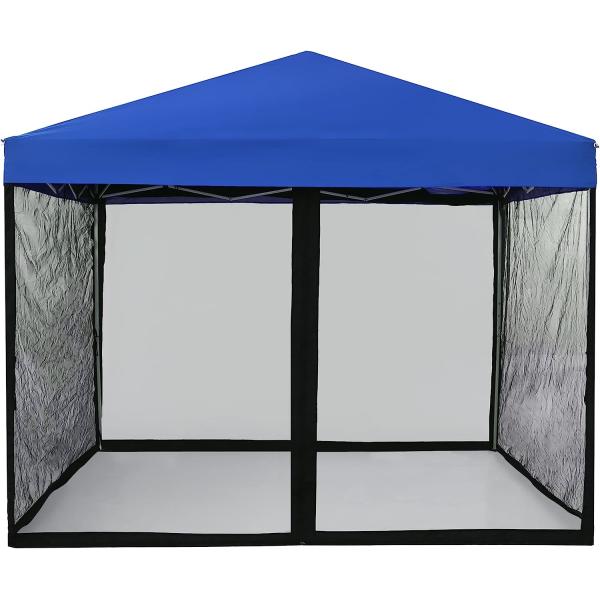 Mosquito Net with Zipper for 10' x 10' Patio Gazebo Canopy Tent, Zippered Mesh Sidewalls Screen Walls for Outdoor