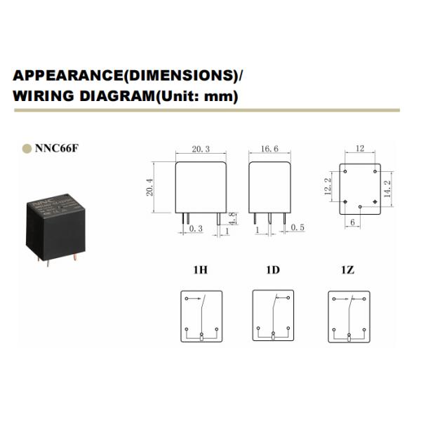 NNC miniature PCB Relay NNC66F (22F) 12v 24v voltage electromagnetic relay with switching capability up to 15A