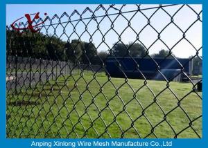 China Football Ground Vinyl Coated Chain Link Fence 6ft Various Size / Colors wholesale