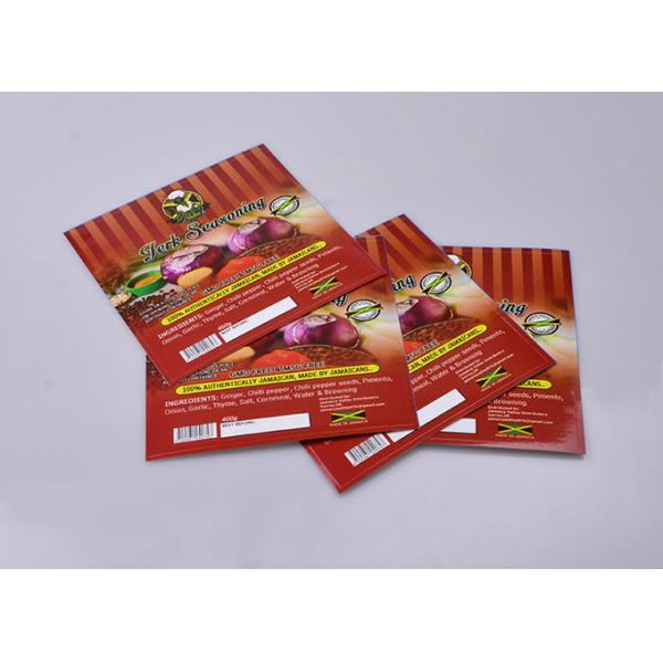 Full color waterproof glossy lamination adhesive paper label sticker for jerk seasoning