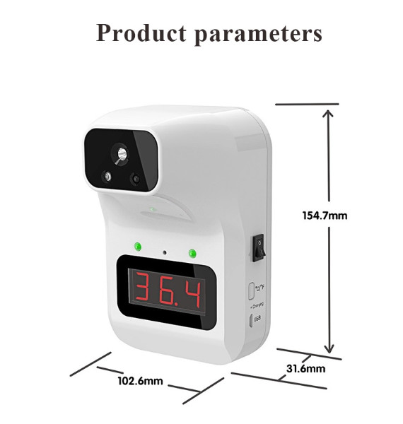 LED Backlight Fever Alarm Forehead Infrared Thermometer