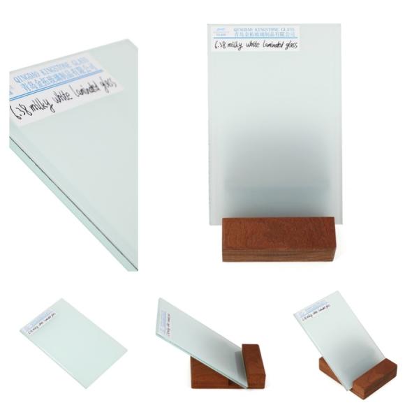 Durable Milky White Safety Laminated Glass Flat 6.38mm Laminated Glass
