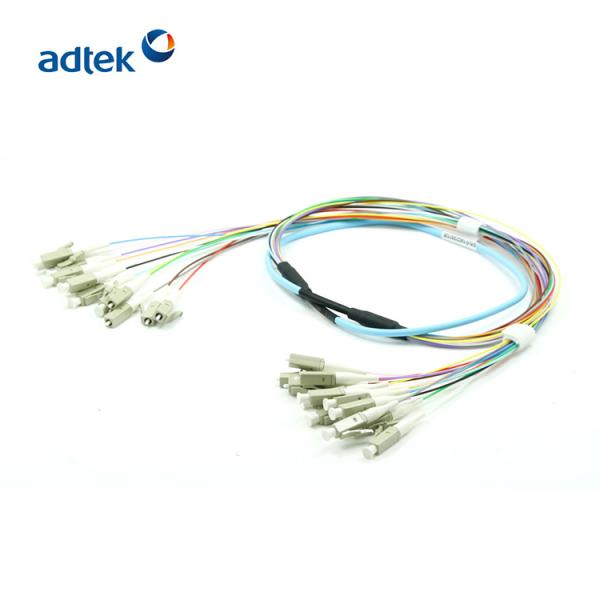 12 Cores LC-LC/UPC 12 Fibers 3.0mm OM3 Branch Length 0.5M Flat Diameter 0.9mm Duplex