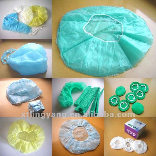 High quality non woven disposable surgical bouffant cap different color