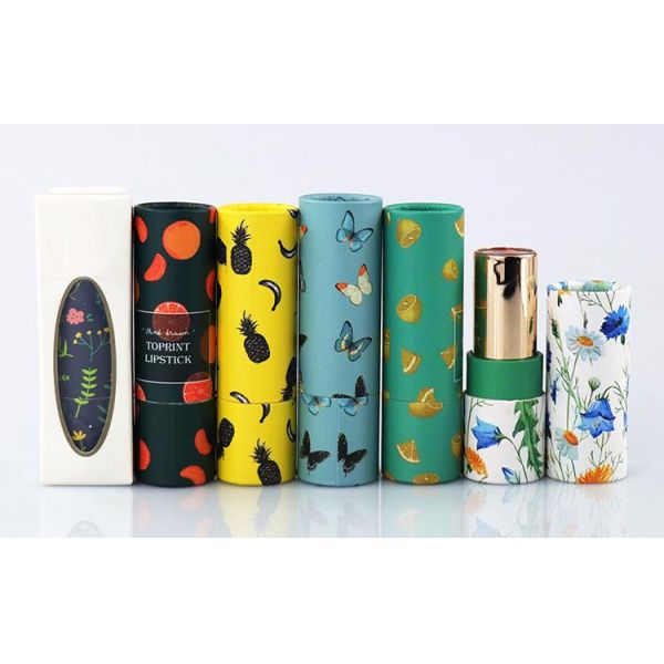 Sustainable Lipstick Paper Tube Packaging Convenient Silk Screen Printing