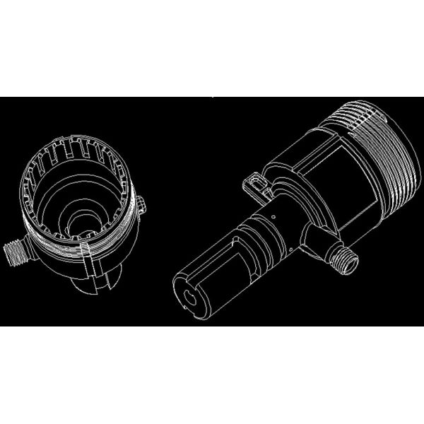 Single Cavity Plastic Injection Mold Tooling Black Pump Housing 20 - 64 Chemilizer