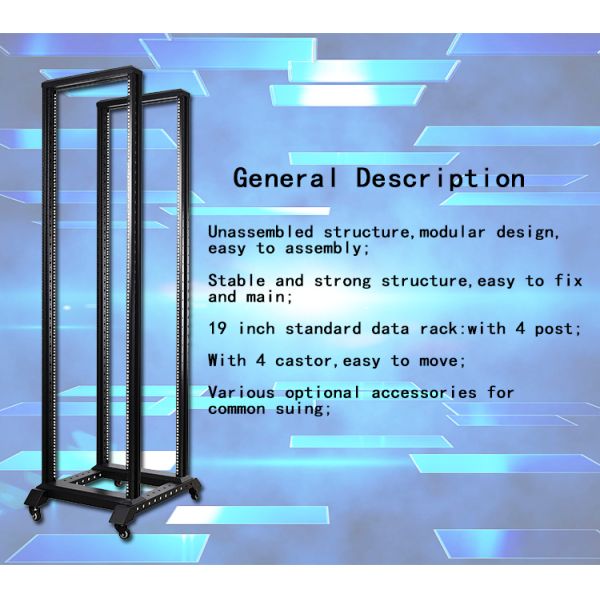 Open Frame Server Rack Cabinet , Rack Mount Frame Static Loading 150kg