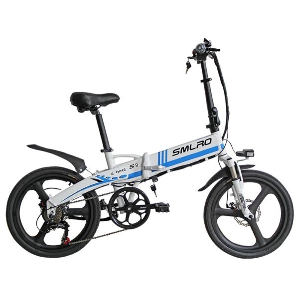 Smlro 20 Inch Fat Tire Folding Electric Bike 48V 8m/S With Integrated Battery