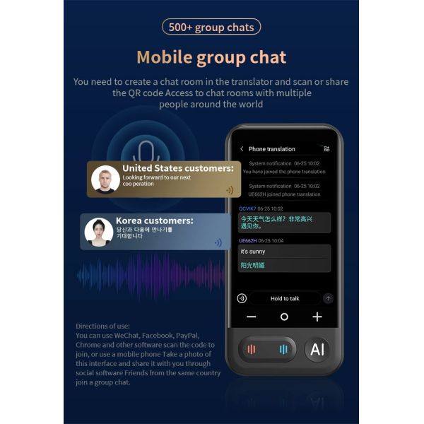 AI Intelligent Voice Real Time Z16 Translator Machine 139+ Multi Online Languages 4 Inch Big Screen Portable Offline Tradutor