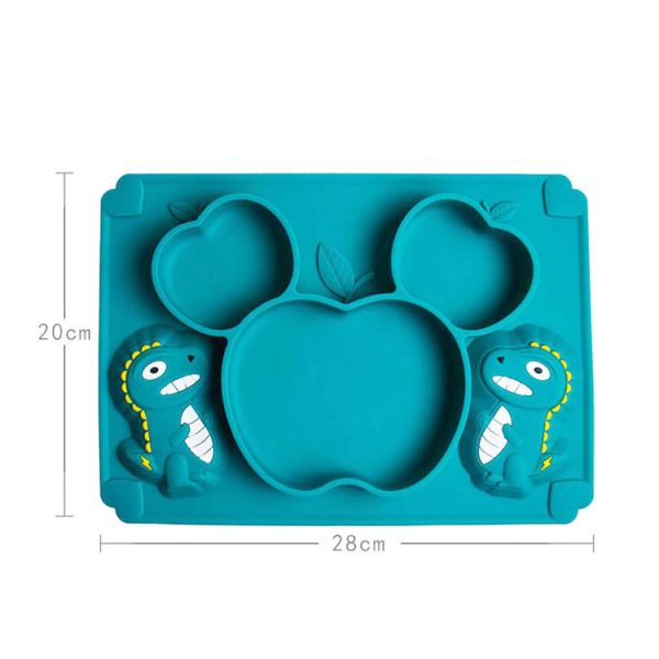 Food Silicone Childrens Plates Eco Friendly Baby Tableware Set Spoon Plate Bowl