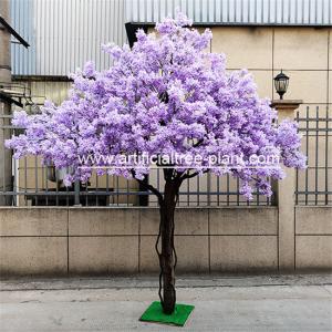 China Safe Jacaranda Wood Purple Artificial Flower Tree Fire Retardant wholesale