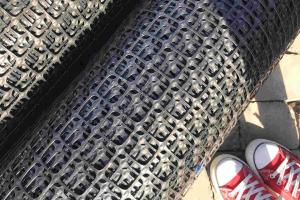 China 30kn Road Reinforcement Plastic Geogrid Mesh Width 3.9m wholesale