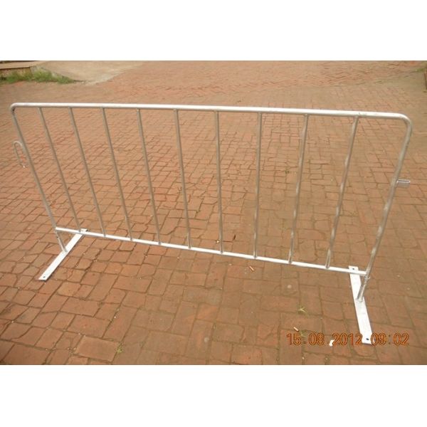 Portable Crowd Control Barriers , Galvanized Steel Bike Rack Barricade