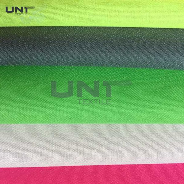 100% Polyester Plain Weave Fusible Woven Interlining For Lady ' s Thin Fabric