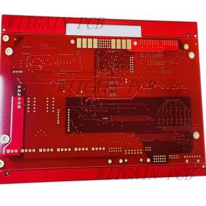 8 Layer Multilayer Circuit Board Red Solder Printed 50 Ohm