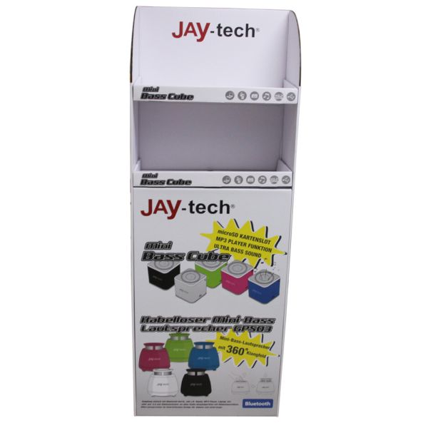 BWFD2019011 Handphone charger Cardboard Floor Displays CMYK 4C Printing Solid Structure Flat Packing