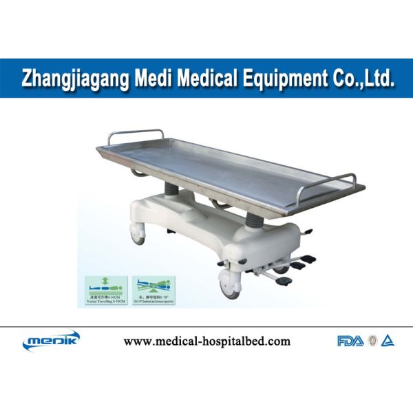 Hydraulic Electric Patient Transfer Trolley Removable Stainless Steel Top