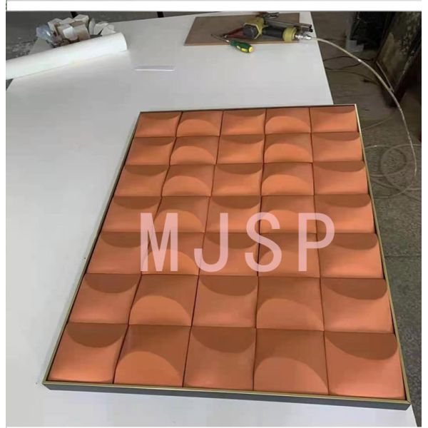 Round Abstract 3D Metal Art Painting Handmade Ink Paintings Wall Arts With Frame