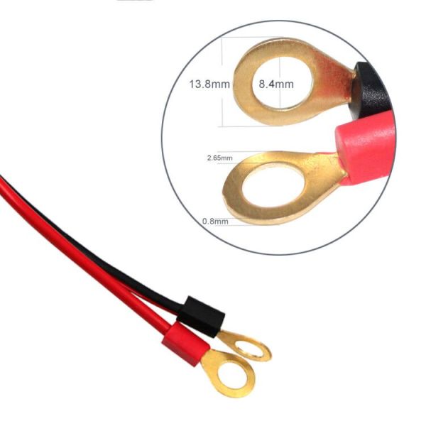2468 20AWG SAE 2 Pin Extension Cable With Wire Eyelet Lugs Customized