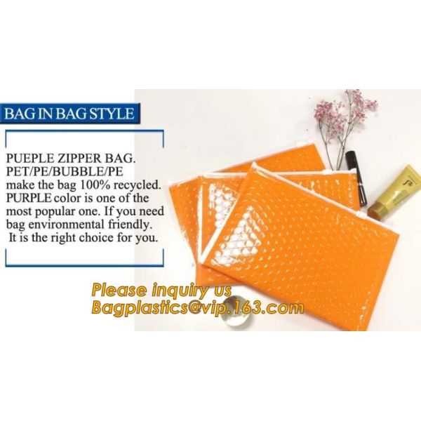Cosmetic Pink Slider Padded Bag/Silver Zip lockkk Bag With Bubble,Padded Envelopes Cheap Aluminium Foil Zip lockkk Holographic