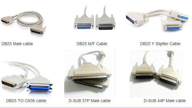 Double Shielded Cable / DB25 Parallel Cable With High Speed 25 Pin D Sub Connectors