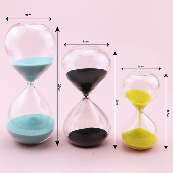 240 Minutes Hand Blown Glass Hourglass Sand Timer For Desktop Home Decor
